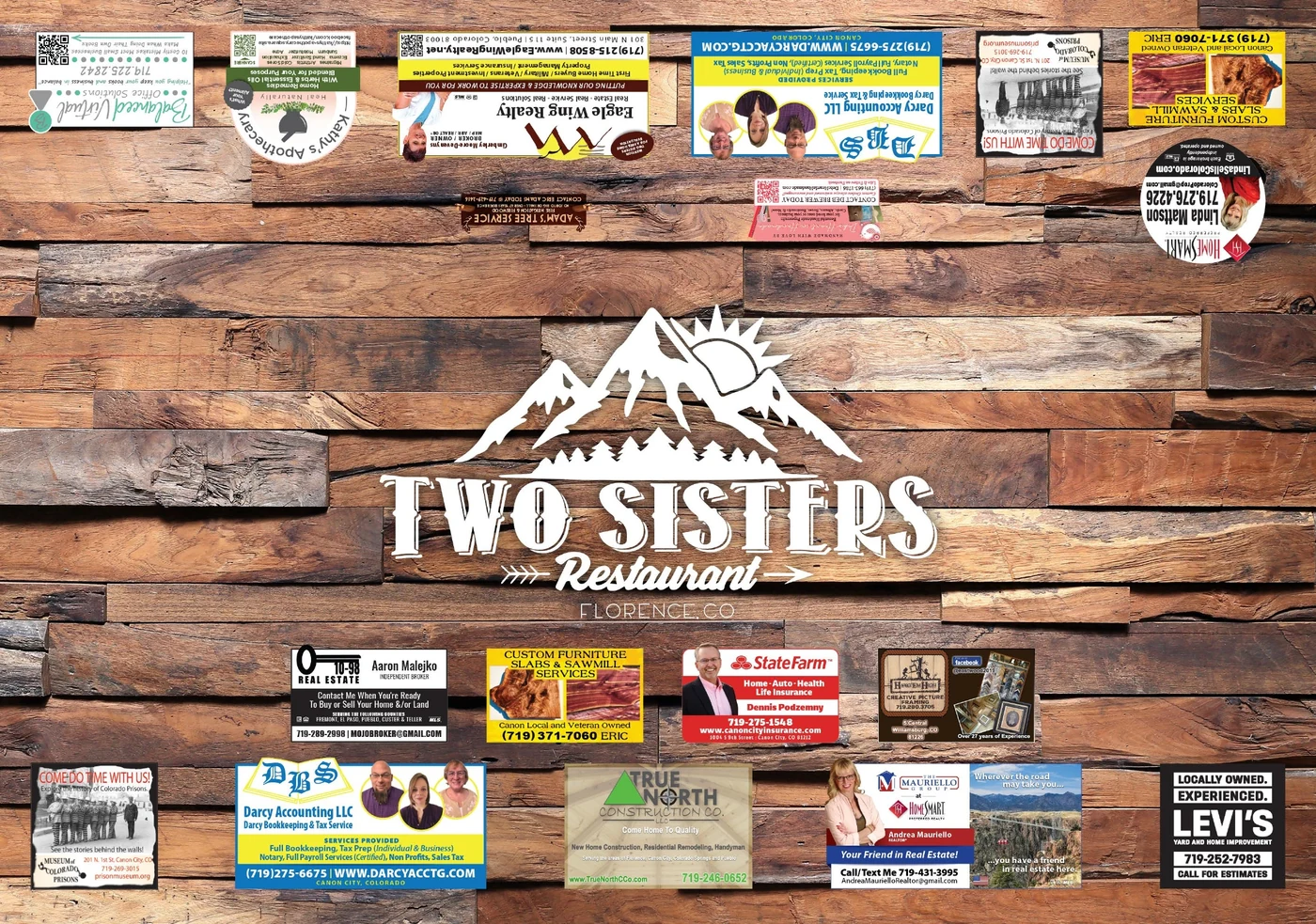 Two Sisters Restaurant tabletop